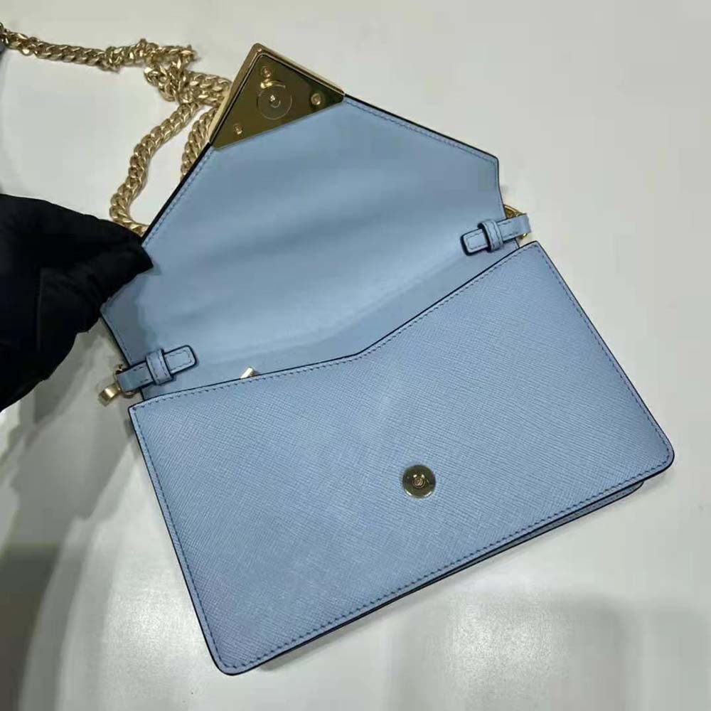 Prada Women Saffiano Leather Shoulder Bag-Blue - image 7