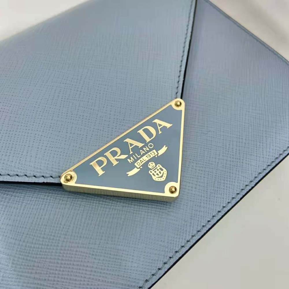 Prada Women Saffiano Leather Shoulder Bag-Blue - image 8