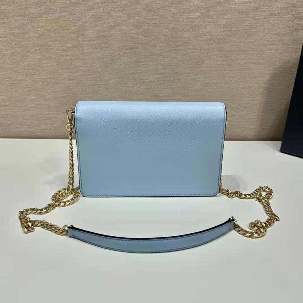 Prada Women Saffiano Leather Shoulder Bag-Blue - image 4