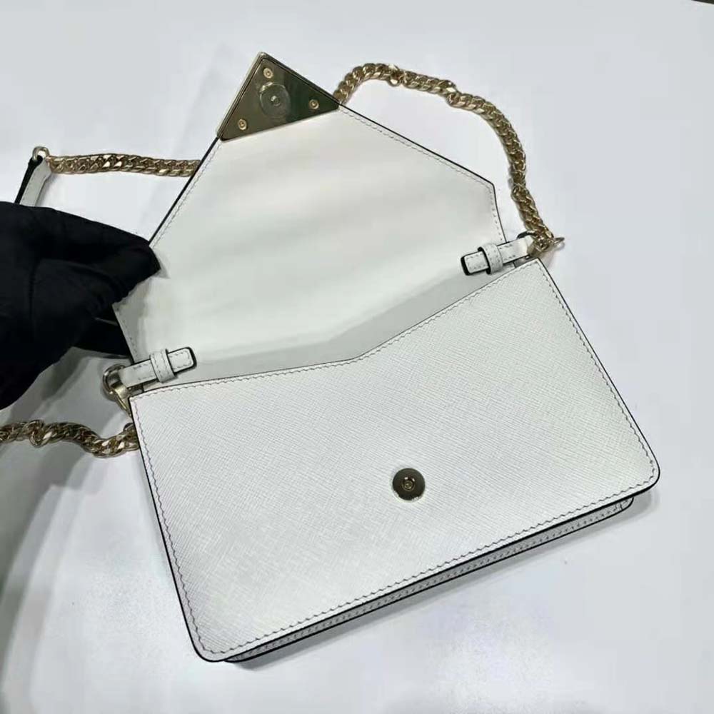 Prada Women Saffiano Leather Shoulder Bag-White - image 7