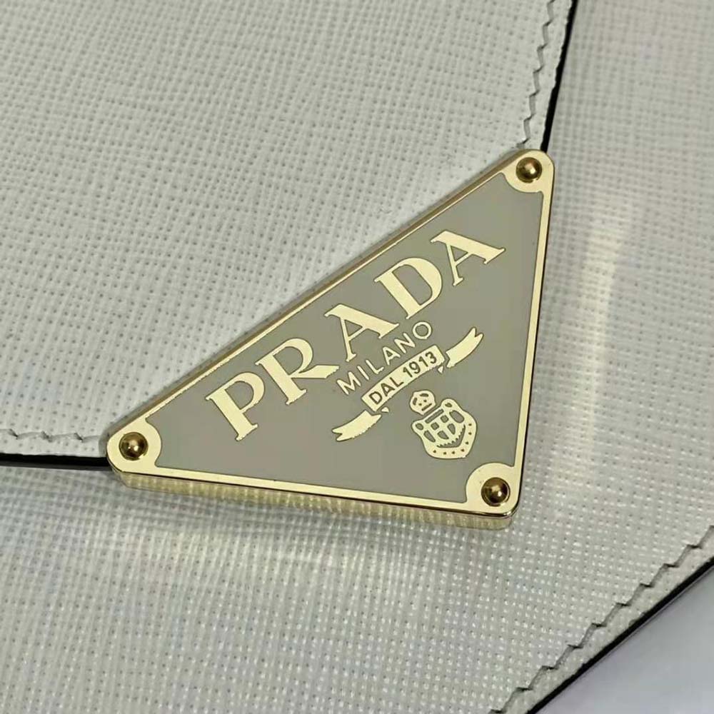 Prada Women Saffiano Leather Shoulder Bag-White - image 9