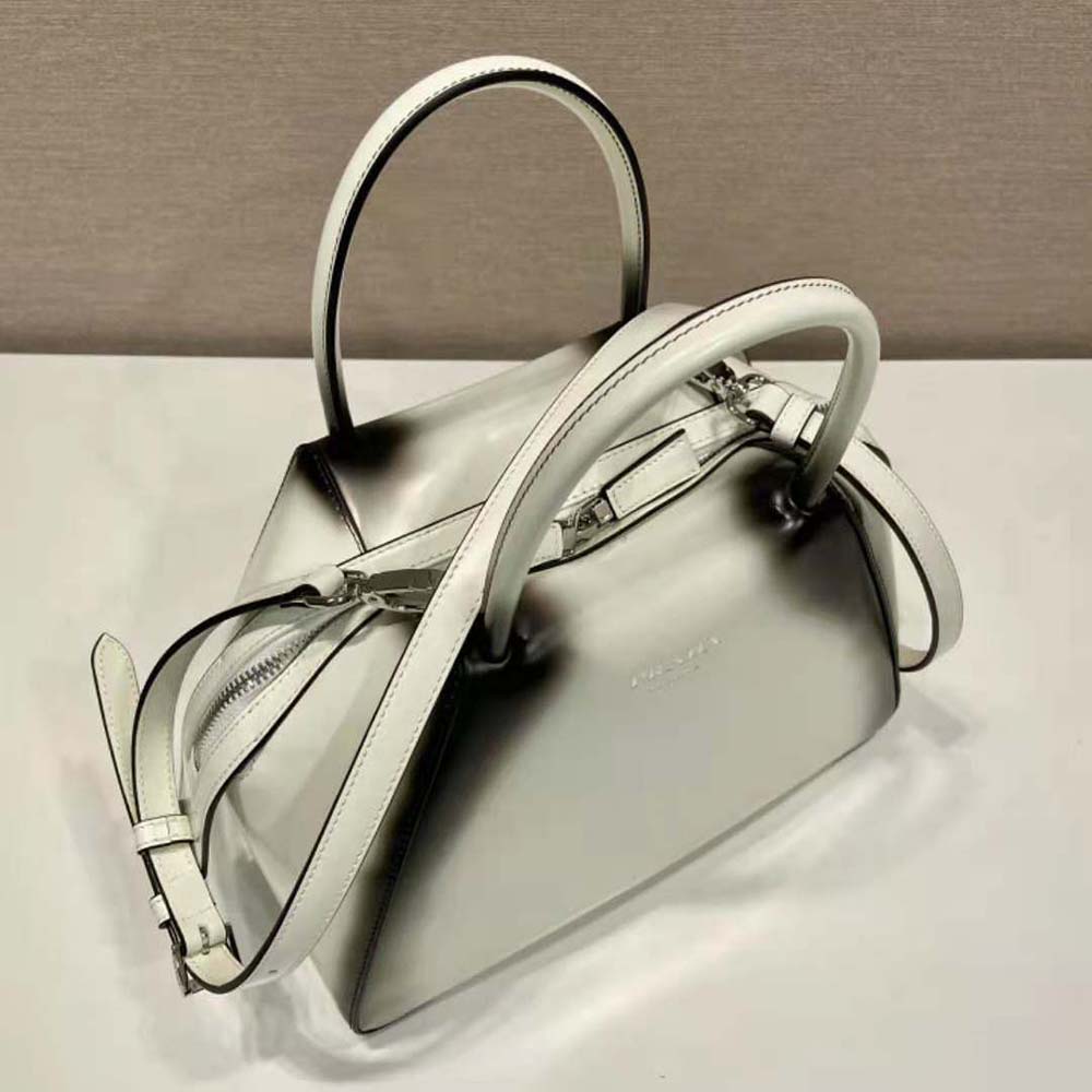 Prada Women Small Brushed Leather Prada Supernova Handbag-White - image 5