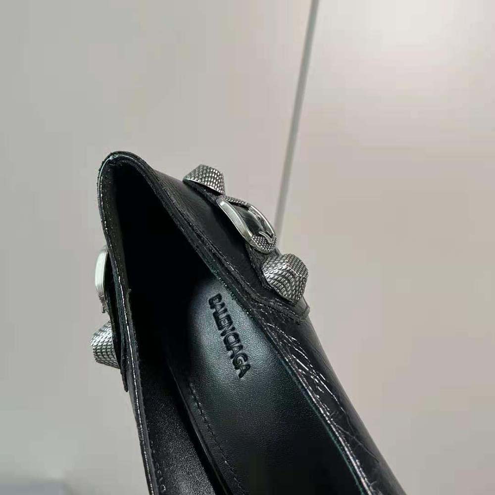 Balenciaga Women Cagole 90mm Pump in Black Arena Lambskin - image 9
