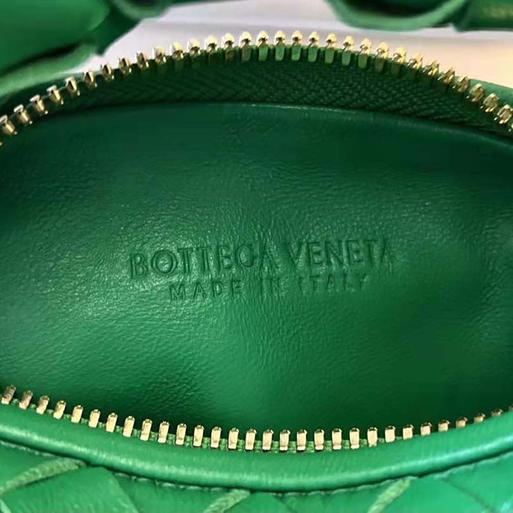 Bottega Veneta Women Candy Jodie Micro Intrecciato Leather Top Handle Bag-Green - image 9