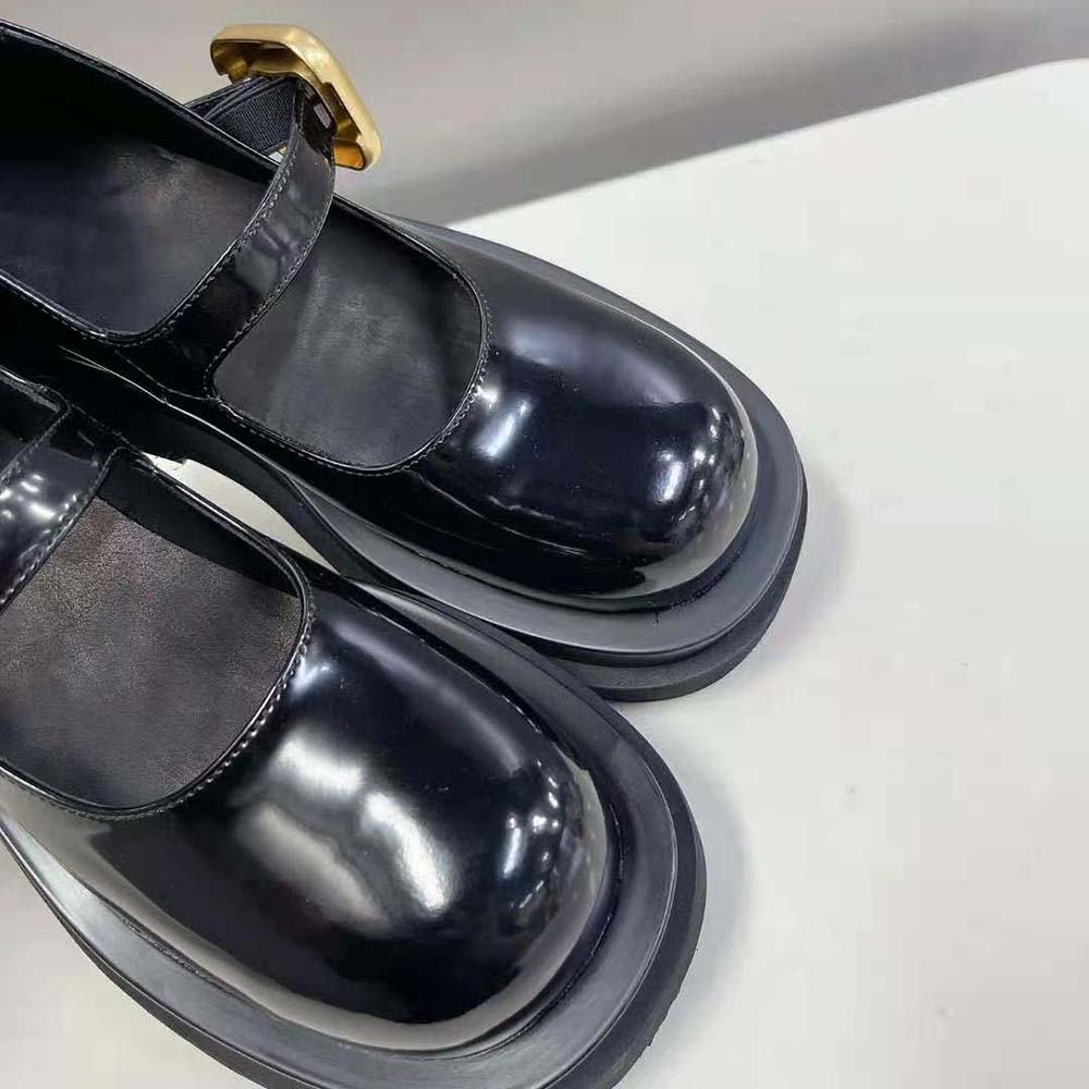 Bottega Veneta Women Lug Mary-Jane Flats-Black - image 7
