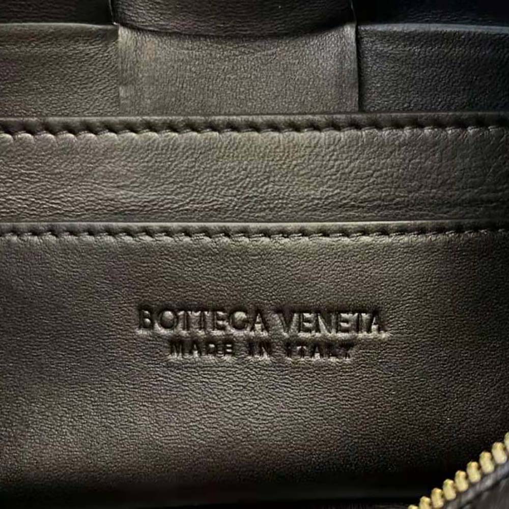 Bottega Veneta Women Small Brick Cassette Intreccio Leather Shoulder Bag-Black - image 9