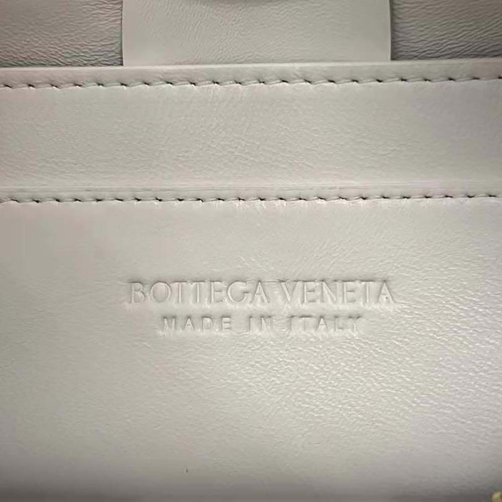 Bottega Veneta Women Small Brick Cassette Intreccio Leather Shoulder Bag-White - image 10