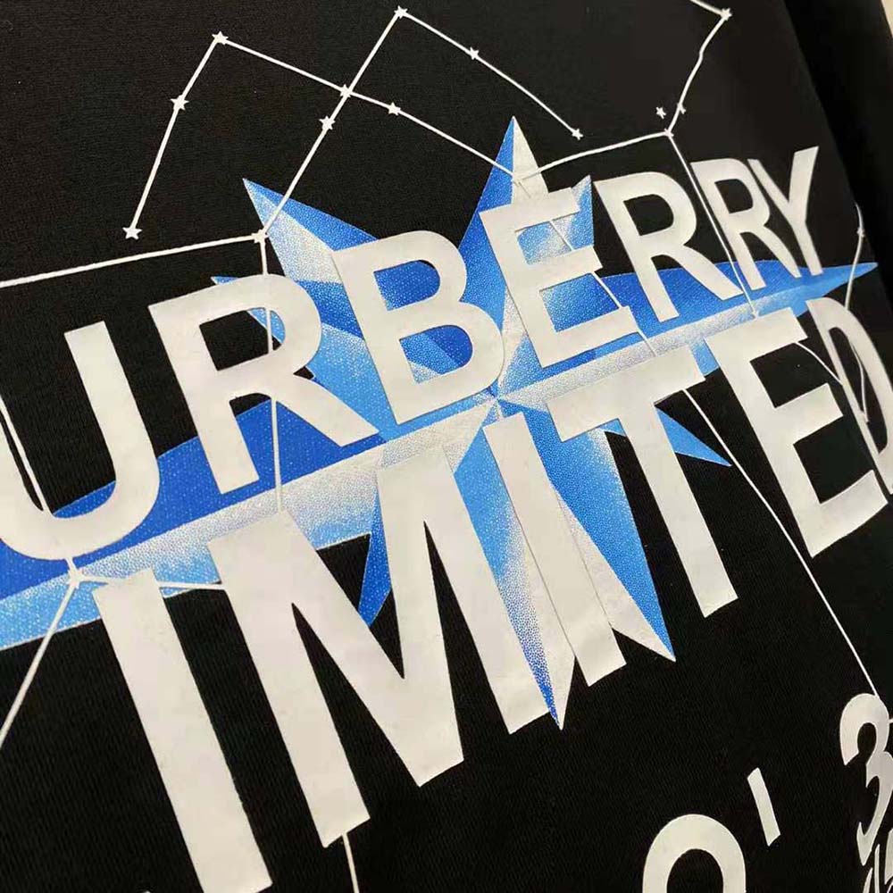 Burberry Women Constellations Print Oversized T-shirt-Black - image 8