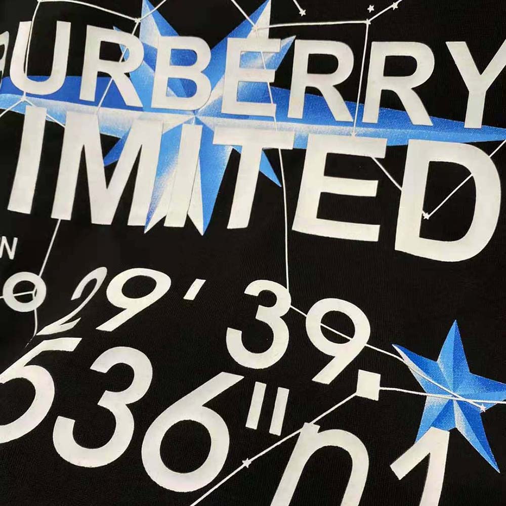 Burberry Women Constellations Print Oversized T-shirt-Black - image 5