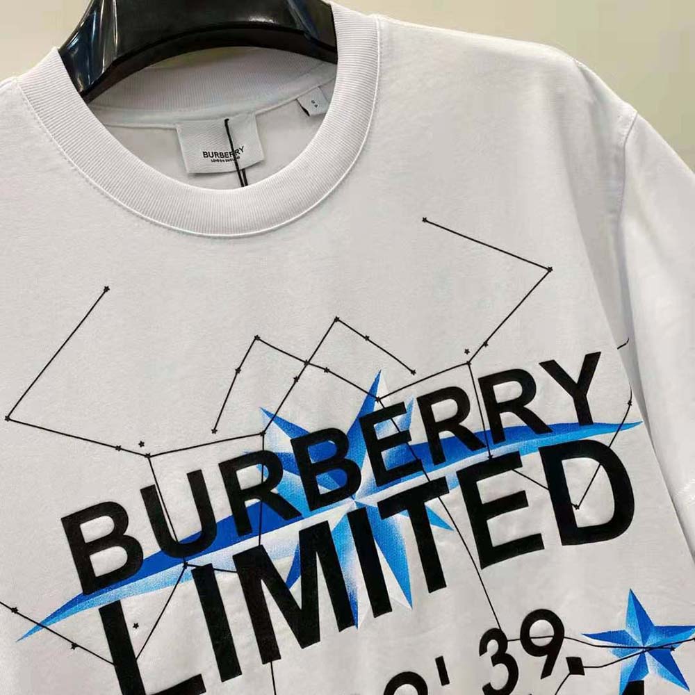 Burberry Women Constellations Print Oversized T-shirt-White - image 4