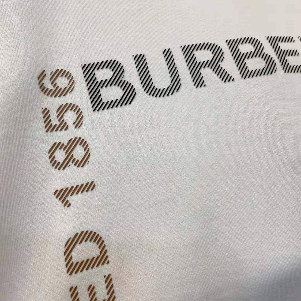 Burberry Women Horseferry Square Print Cotton T-shirt-White - image 9