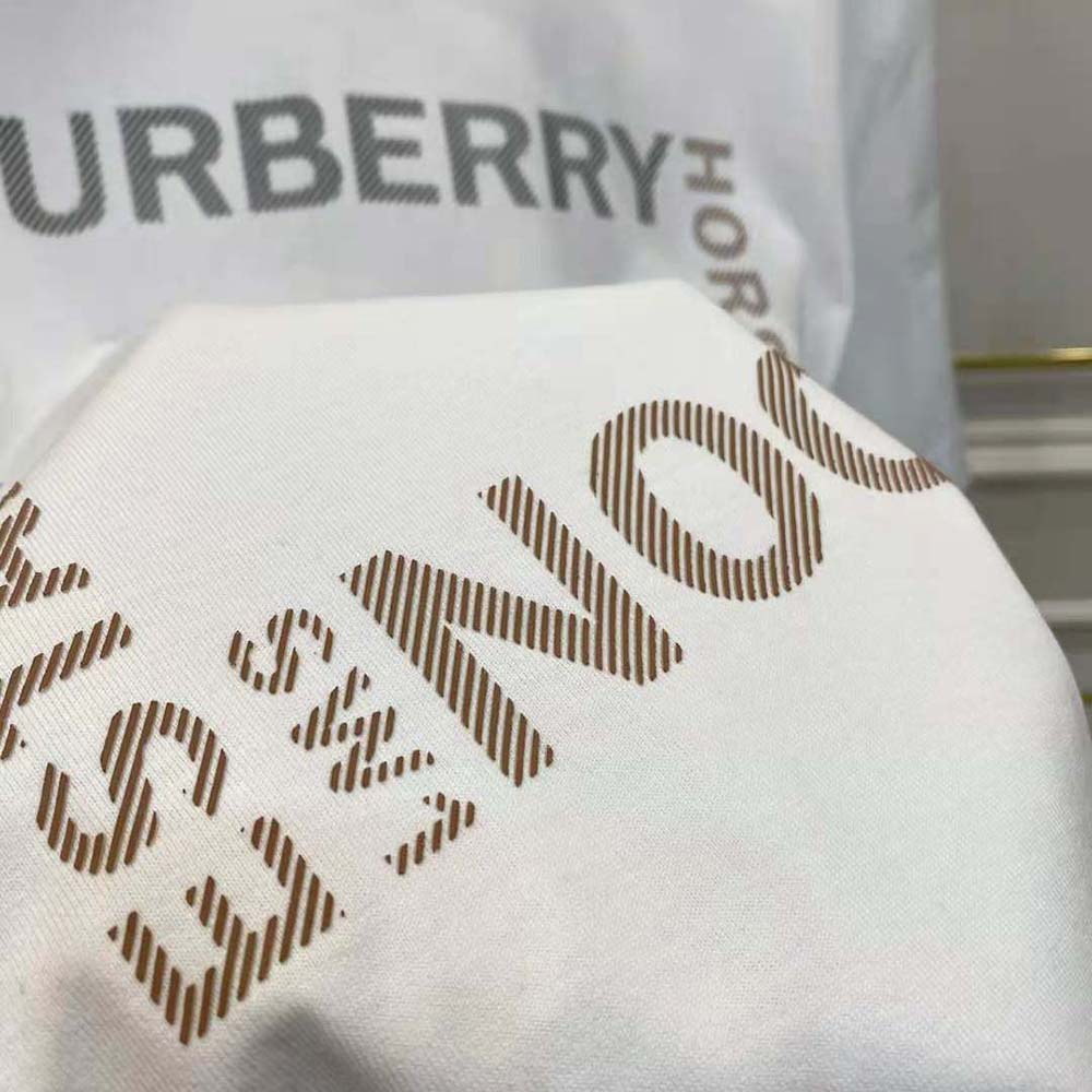 Burberry Women Horseferry Square Print Cotton T-shirt-White - image 8