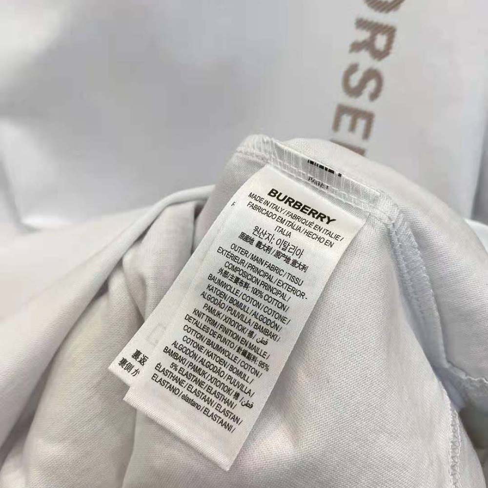 Burberry Women Horseferry Square Print Cotton T-shirt-White - image 10