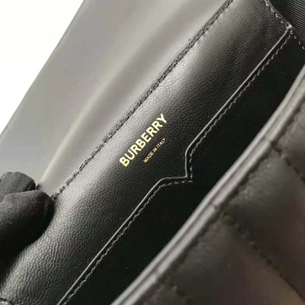 Burberry Women Quilted Leather Catherine Shoulder Bag-Black - image 10