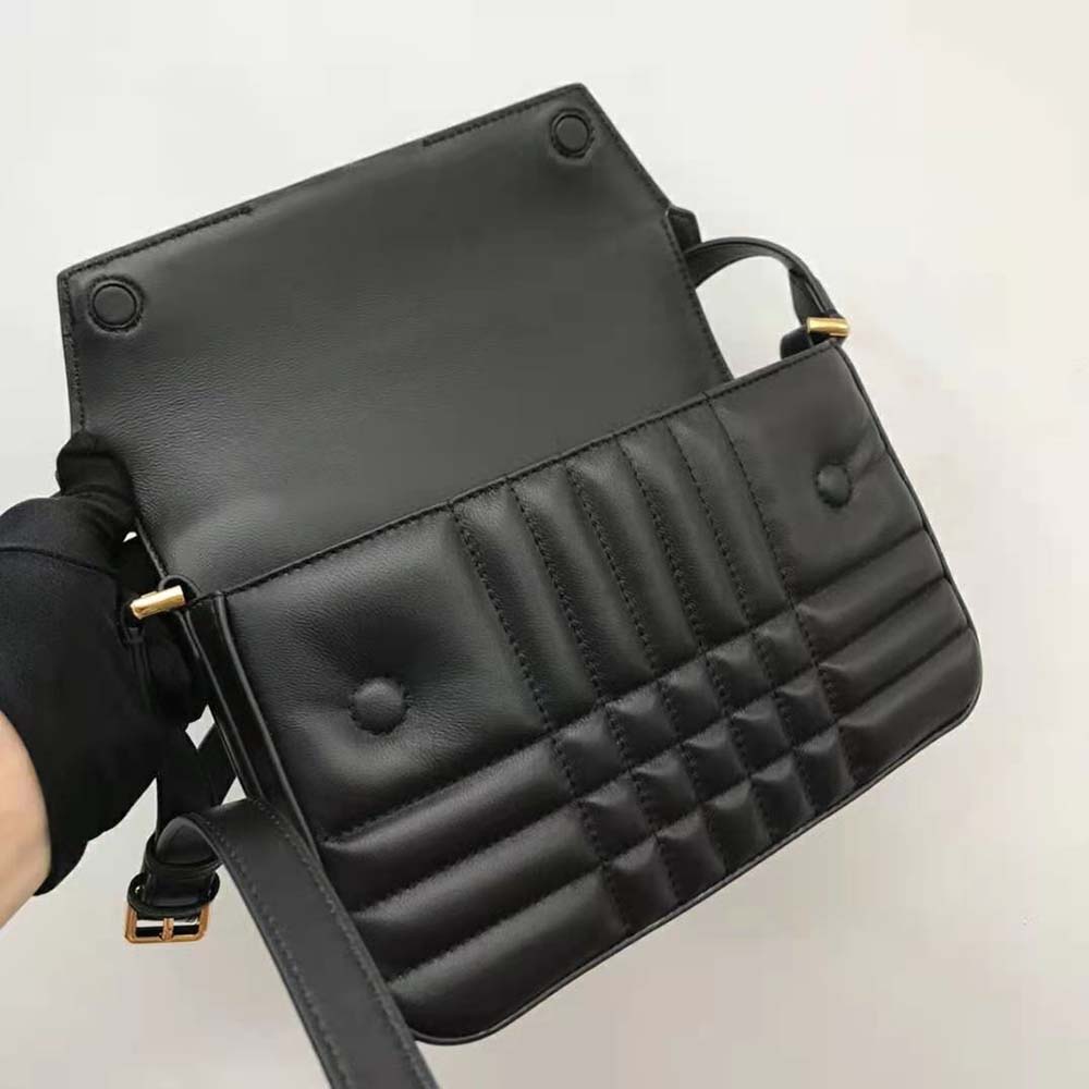 Burberry Women Quilted Leather Catherine Shoulder Bag-Black - image 5