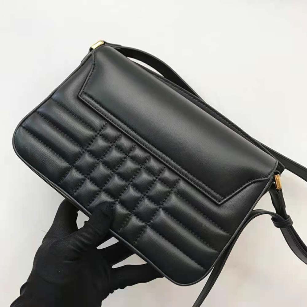Burberry Women Quilted Leather Catherine Shoulder Bag-Black - image 4