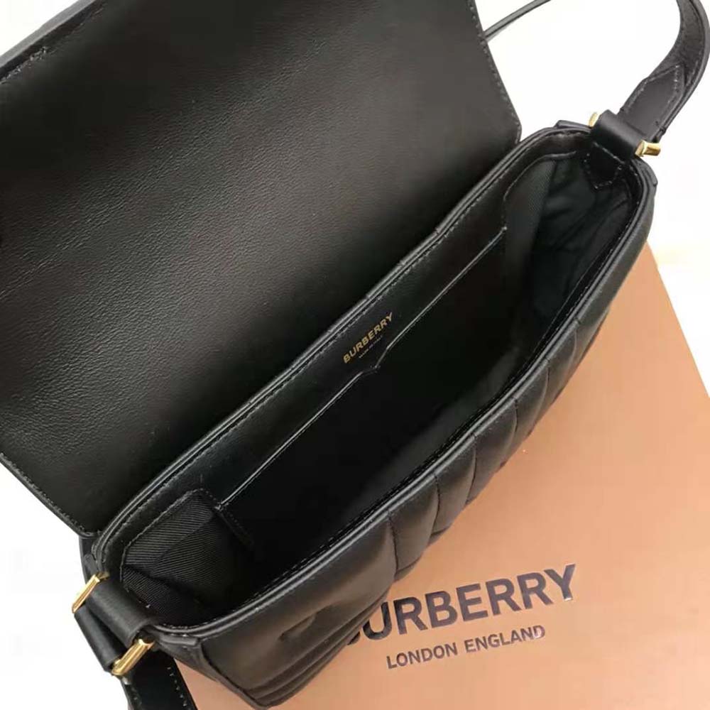 Burberry Women Quilted Leather Catherine Shoulder Bag-Black - image 8