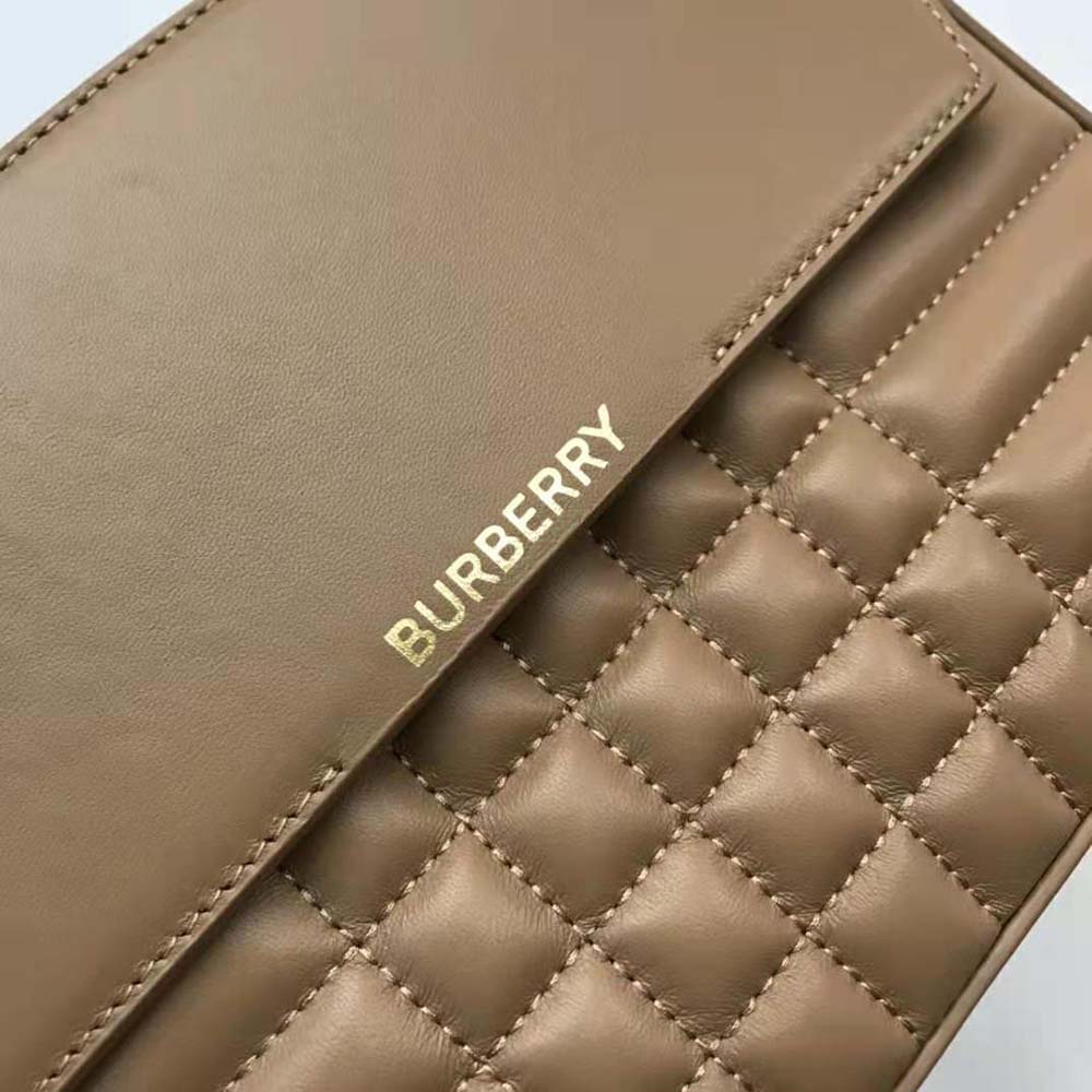 Burberry Women Quilted Leather Catherine Shoulder Bag-Sandy - image 10