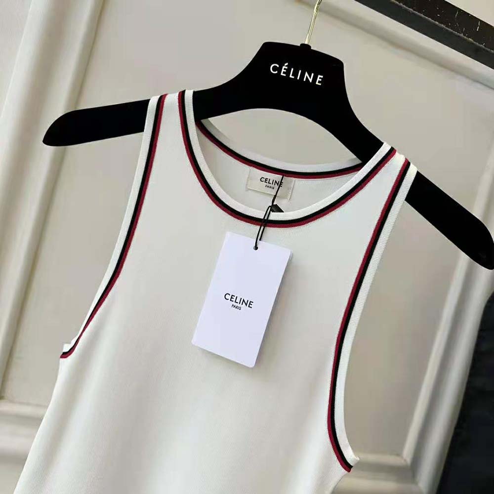 Celine Women Athletic Dress in Underpinning Viscose-White - image 9