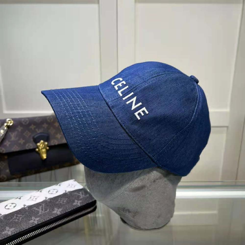 Celine Women Baseball Cap in Cotton-Navy - image 5