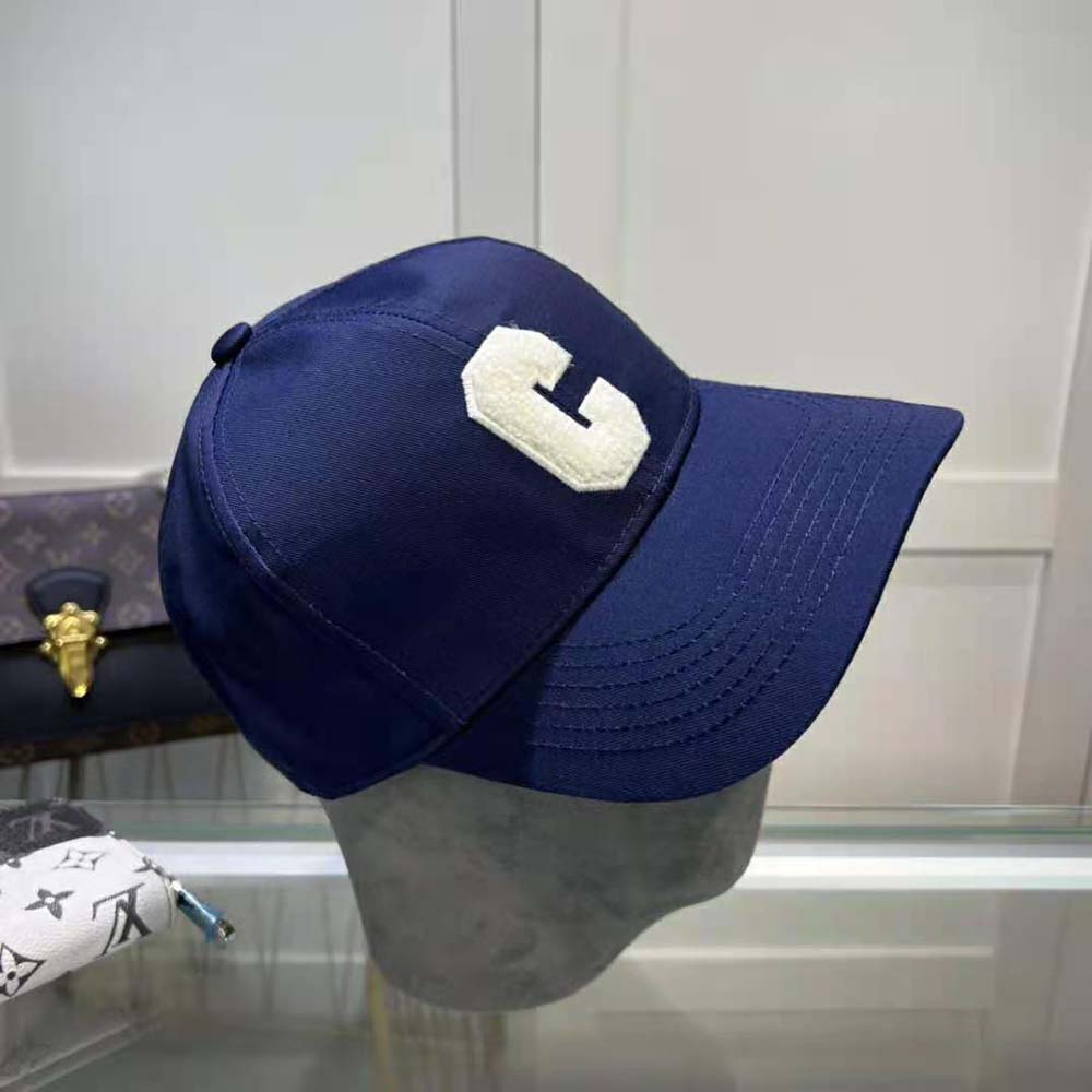 Side angle showing adjustable strap of Celine Women Initial Baseball Cap