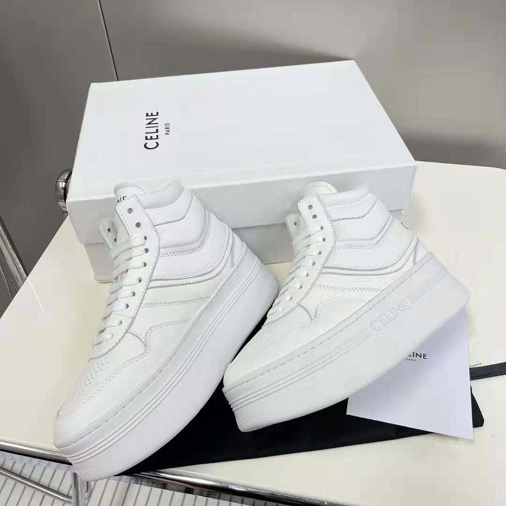 Celine Women Mid Block Sneakers with Wedge in Calfskin - image 5