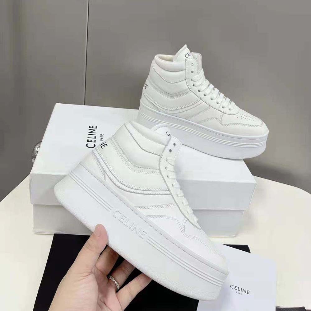 Celine Women Mid Block Sneakers with Wedge in Calfskin - image 4