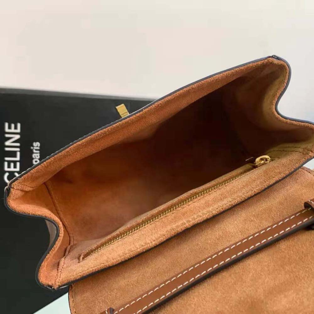 Celine Women Mini Soft 16 in Smooth Calfskin-Brown - image 8