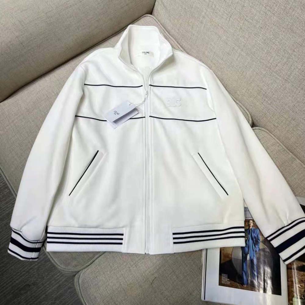 Close-up of zip and cuff hardware on Celine Women Tracksuit Jacket