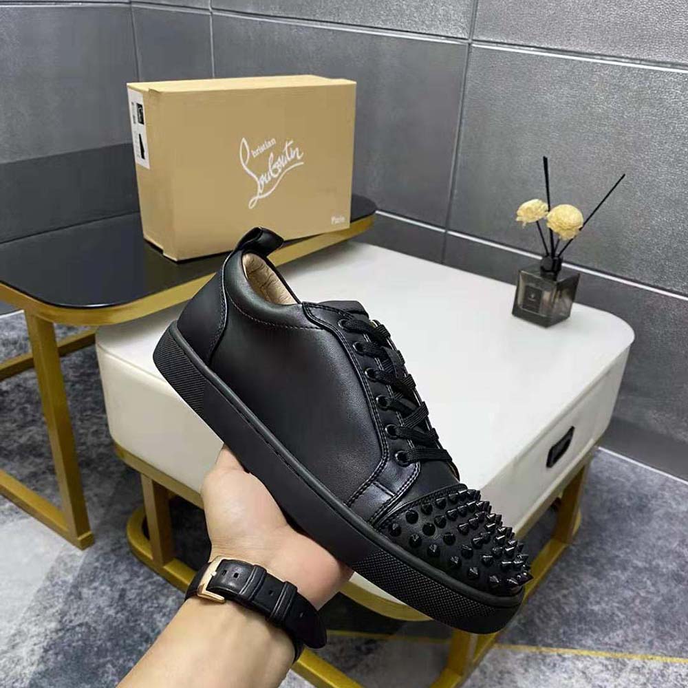 Christian Louboutin Men Louis Junior Spikes-Black - image 7