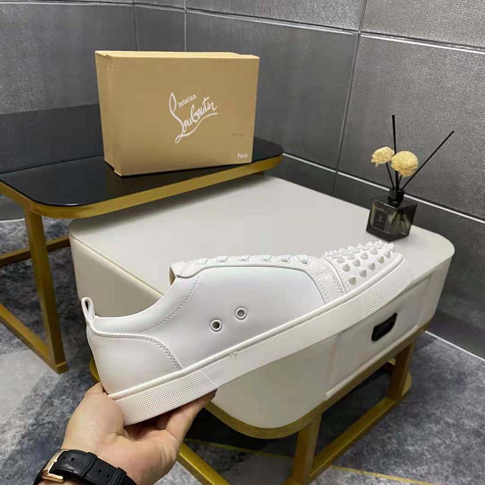 Christian Louboutin Men Louis Junior Spikes-White - image 6