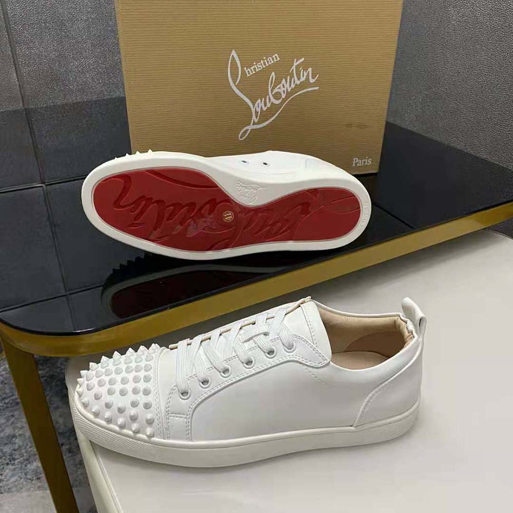 Christian Louboutin Men Louis Junior Spikes-White - image 10