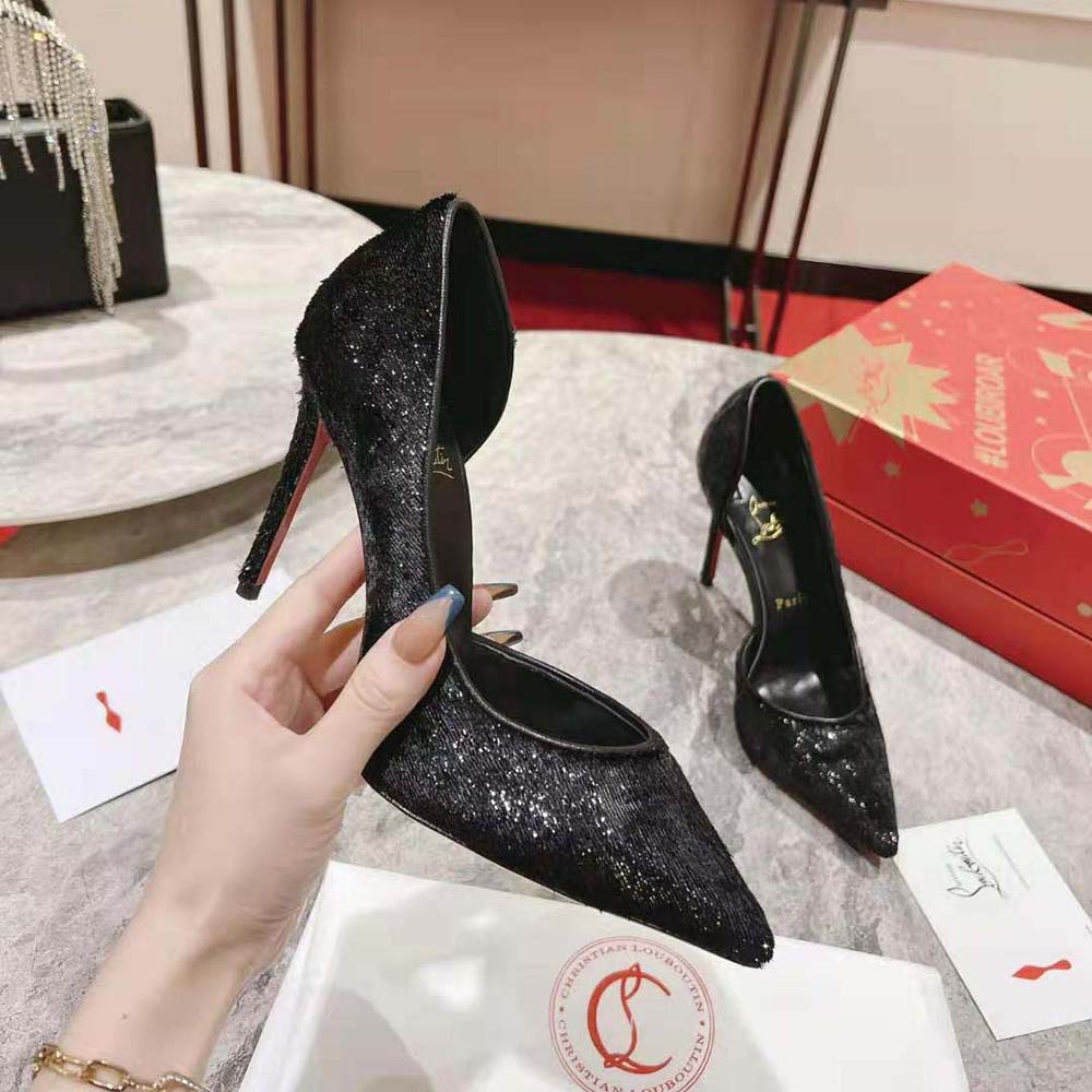 Christian Louboutin Women Iriza 100 mm Heel Height-Black - image 4