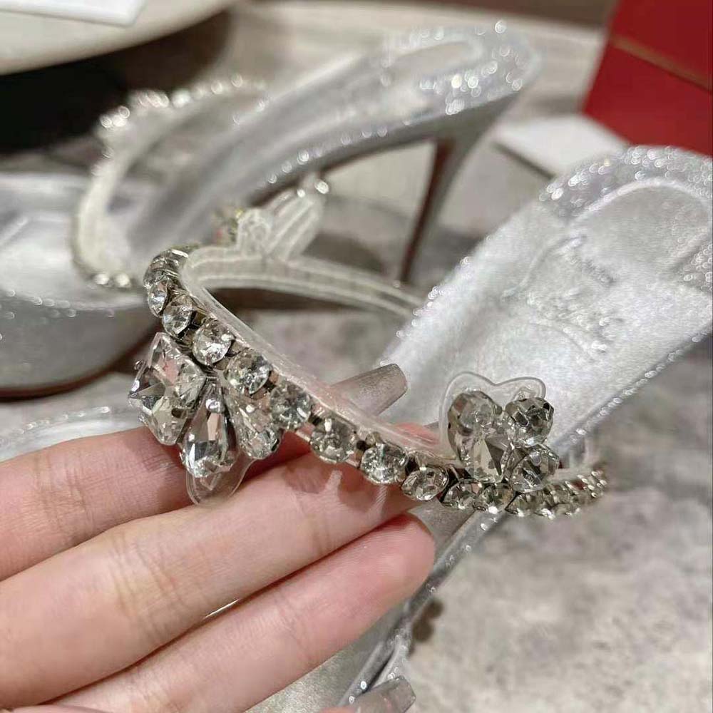 Christian Louboutin Women Planet Queen 100 mm Heel Height-Silver - image 8