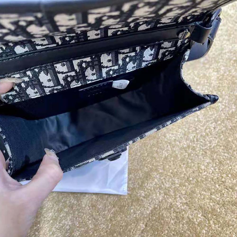 Dior Men Mini Gallop Bag with Strap Beige and Black Dior Oblique Jacquard - image 10