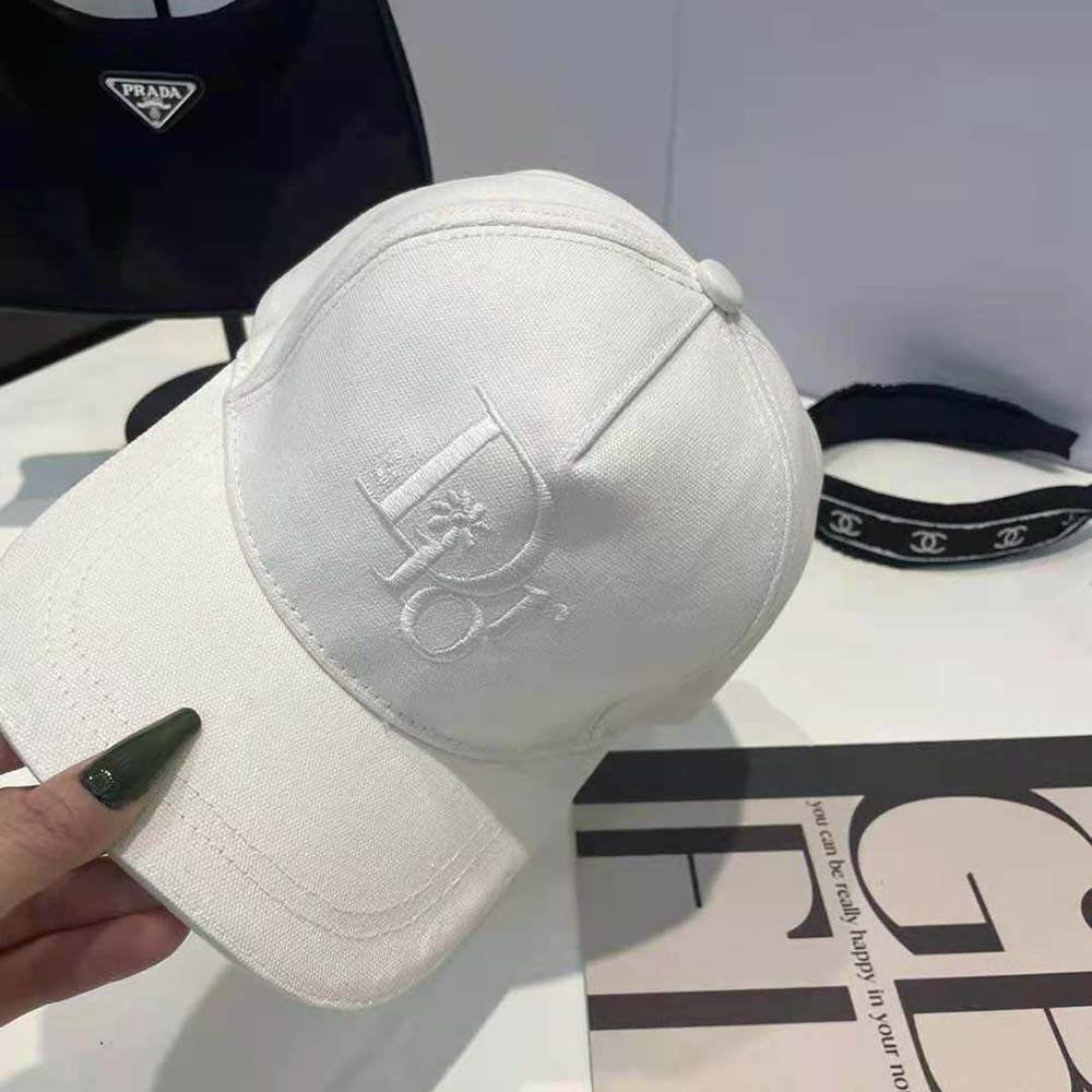Dior Unisex by Erl Baseball Cap White Cotton Canvas - image 5