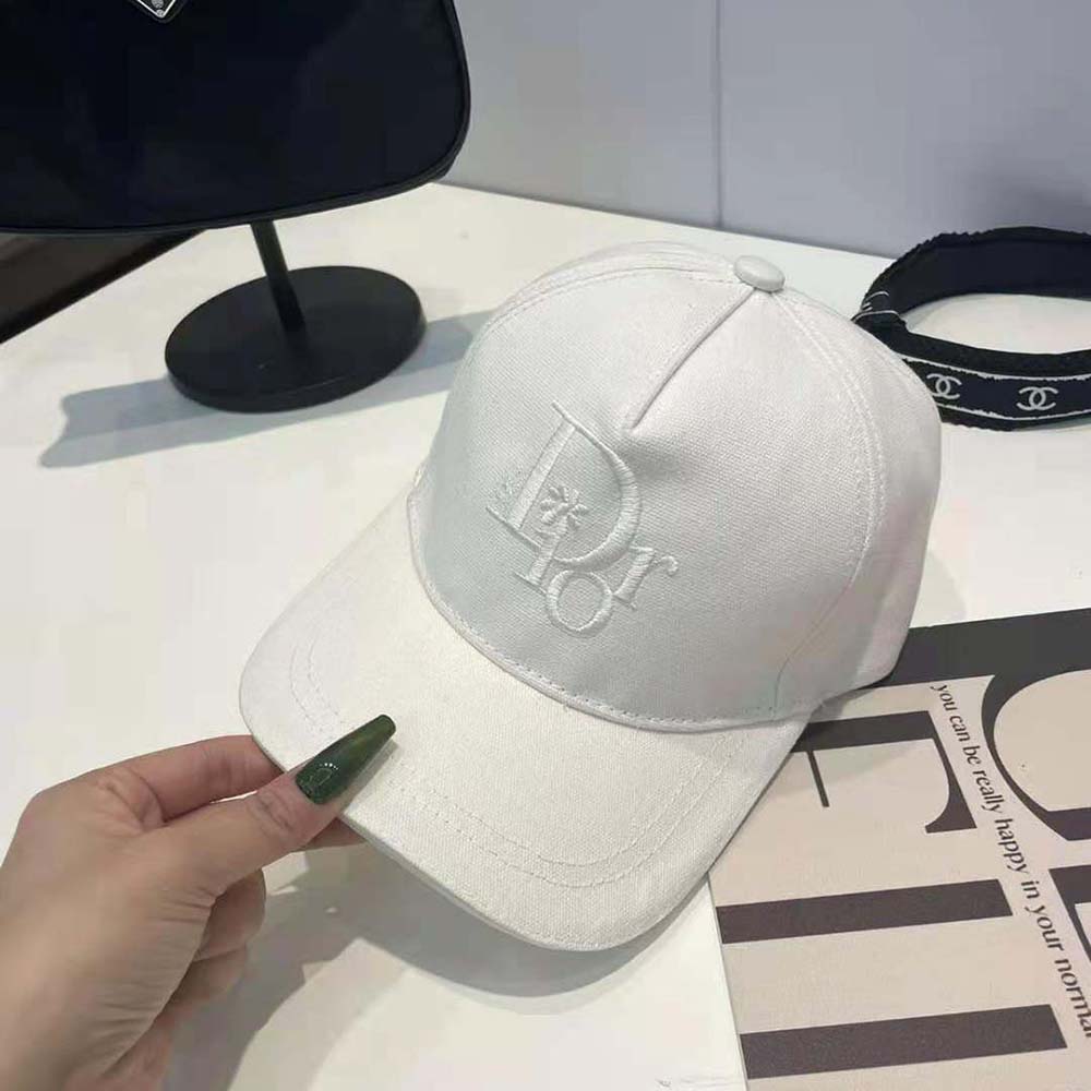Side profile showing adjustable strap on Dior Unisex baseball cap