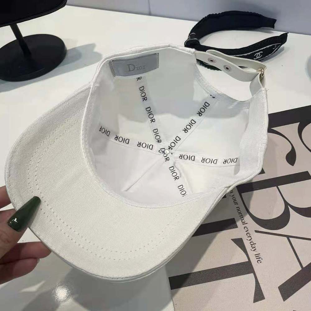 Dior Unisex by Erl Baseball Cap White Cotton Canvas - image 8