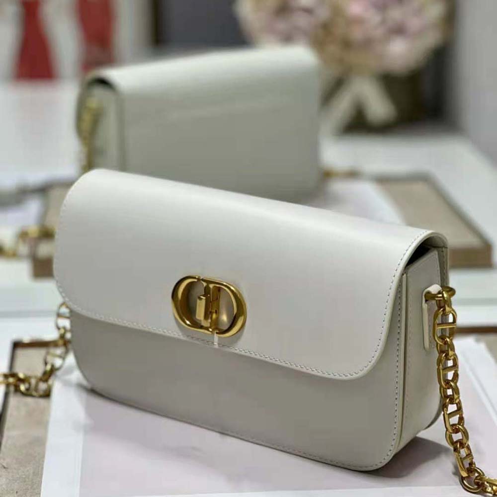Dior Women 30 Montaigne Avenue Bag Dusty Ivory Box Calfskin - image 6