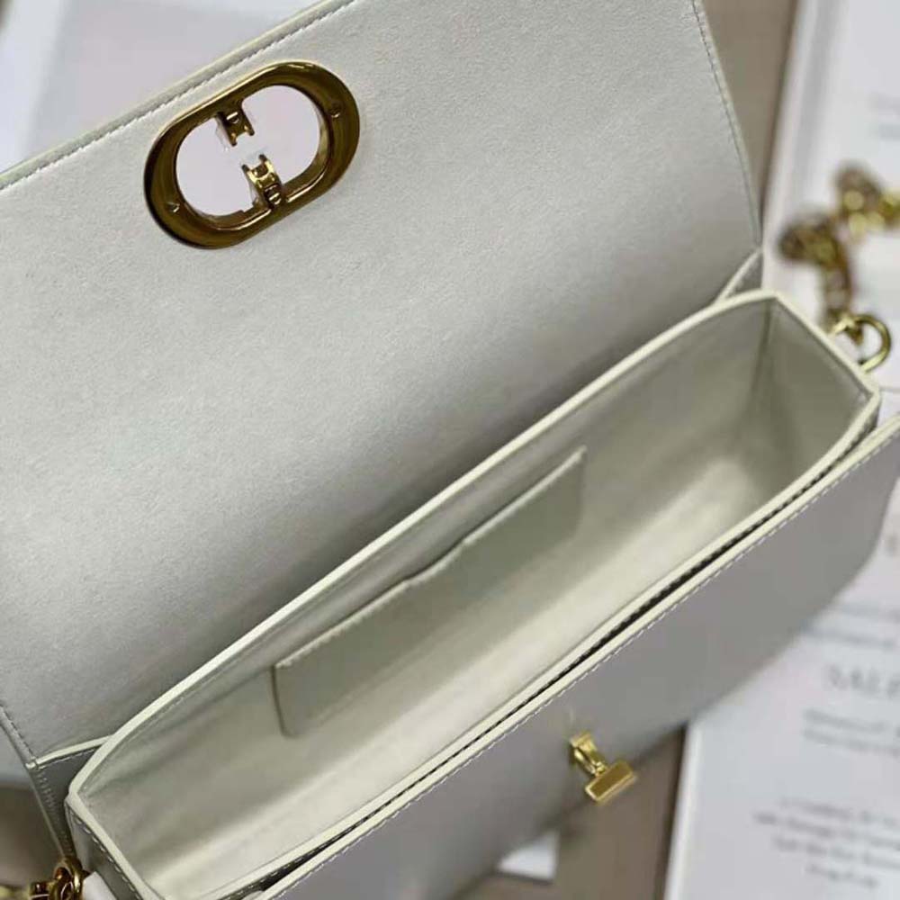 Dior Women 30 Montaigne Avenue Bag Dusty Ivory Box Calfskin - image 9