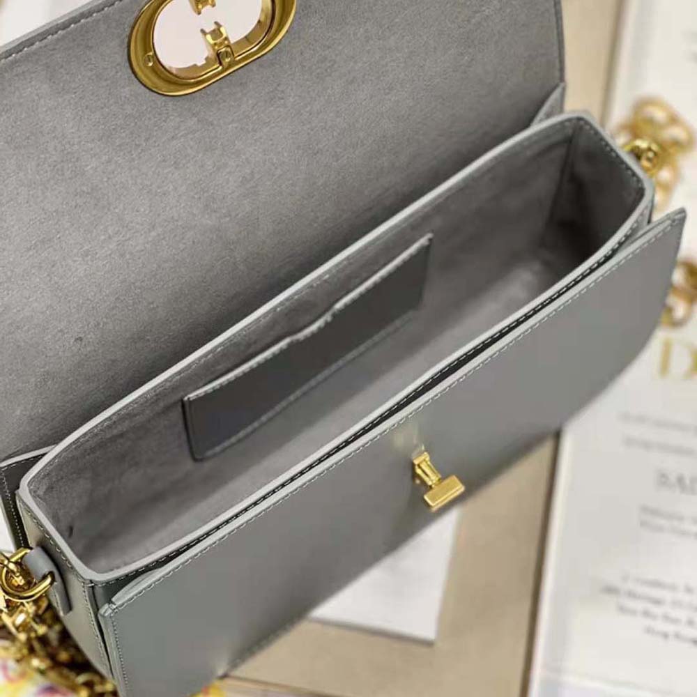 Dior Women 30 Montaigne Avenue Bag Ethereal Gray Box Calfskin - image 9