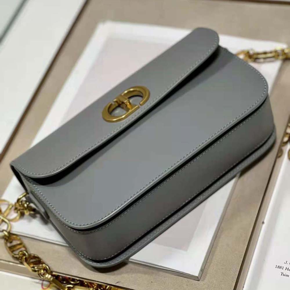 Dior Women 30 Montaigne Avenue Bag Ethereal Gray Box Calfskin - image 8