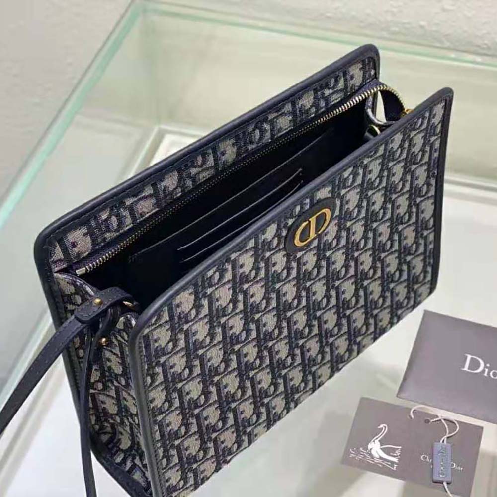 Dior Women 30 Montaigne Pouch Blue Dior Oblique Jacquard - image 7