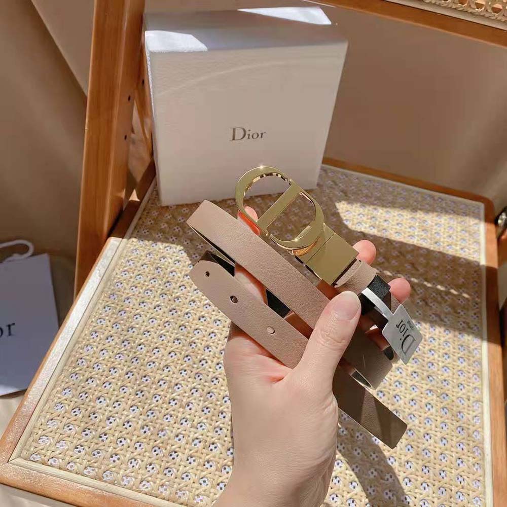 Dior Women 30 Montaigne Reversible Belt Hazelnut and Black Smooth Calfskin 20 MM - image 6