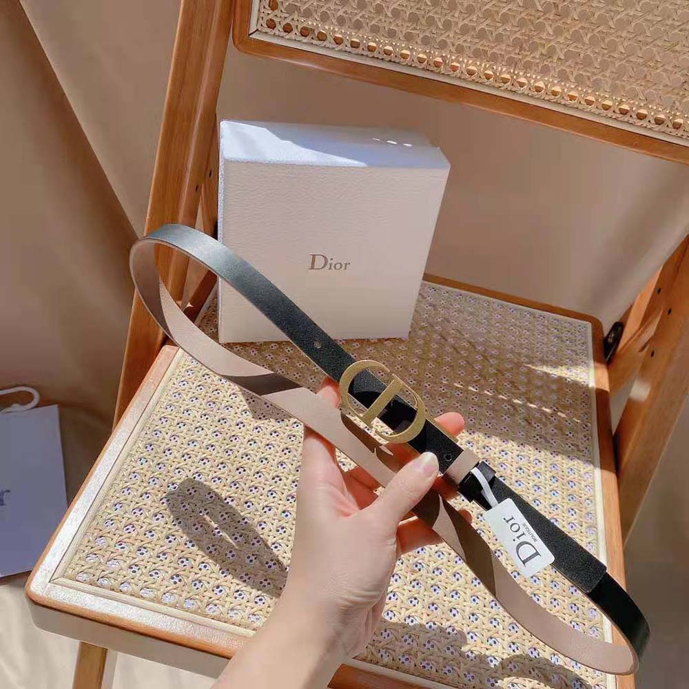 Dior Women 30 Montaigne Reversible Belt Hazelnut and Black Smooth Calfskin 20 MM - image 4