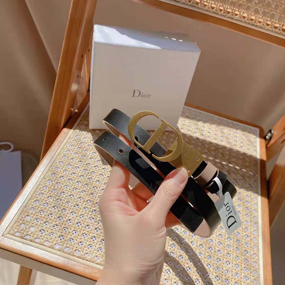 Dior Women 30 Montaigne Reversible Belt Hazelnut and Black Smooth Calfskin 20 MM - image 7