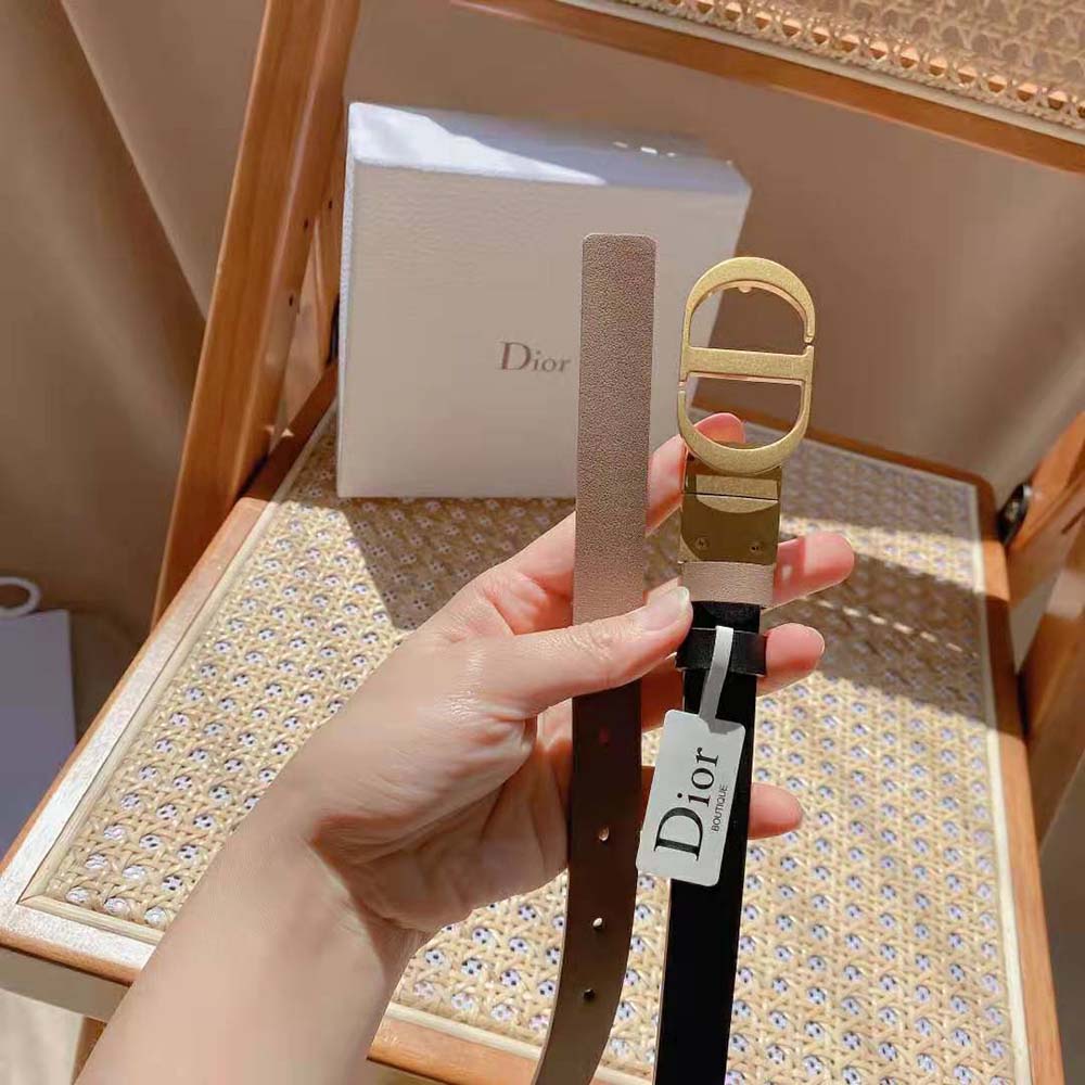Dior Women 30 Montaigne Reversible Belt Hazelnut and Black Smooth Calfskin 20 MM - image 5