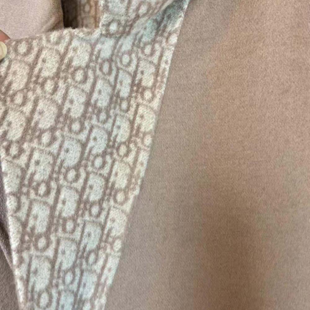Dior Women Coat with Belt Brown Double-Sided Wool with Dior Oblique Interior - image 7