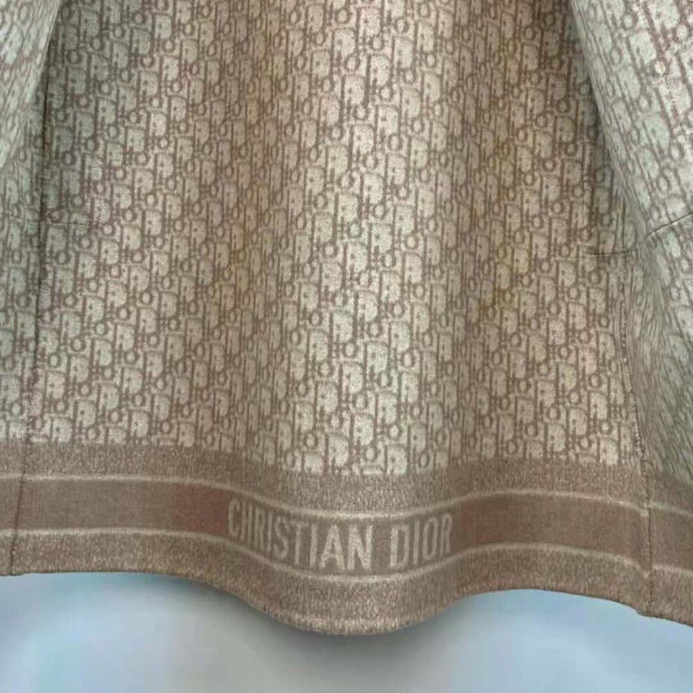 Dior Women Coat with Belt Brown Double-Sided Wool with Dior Oblique Interior - image 6
