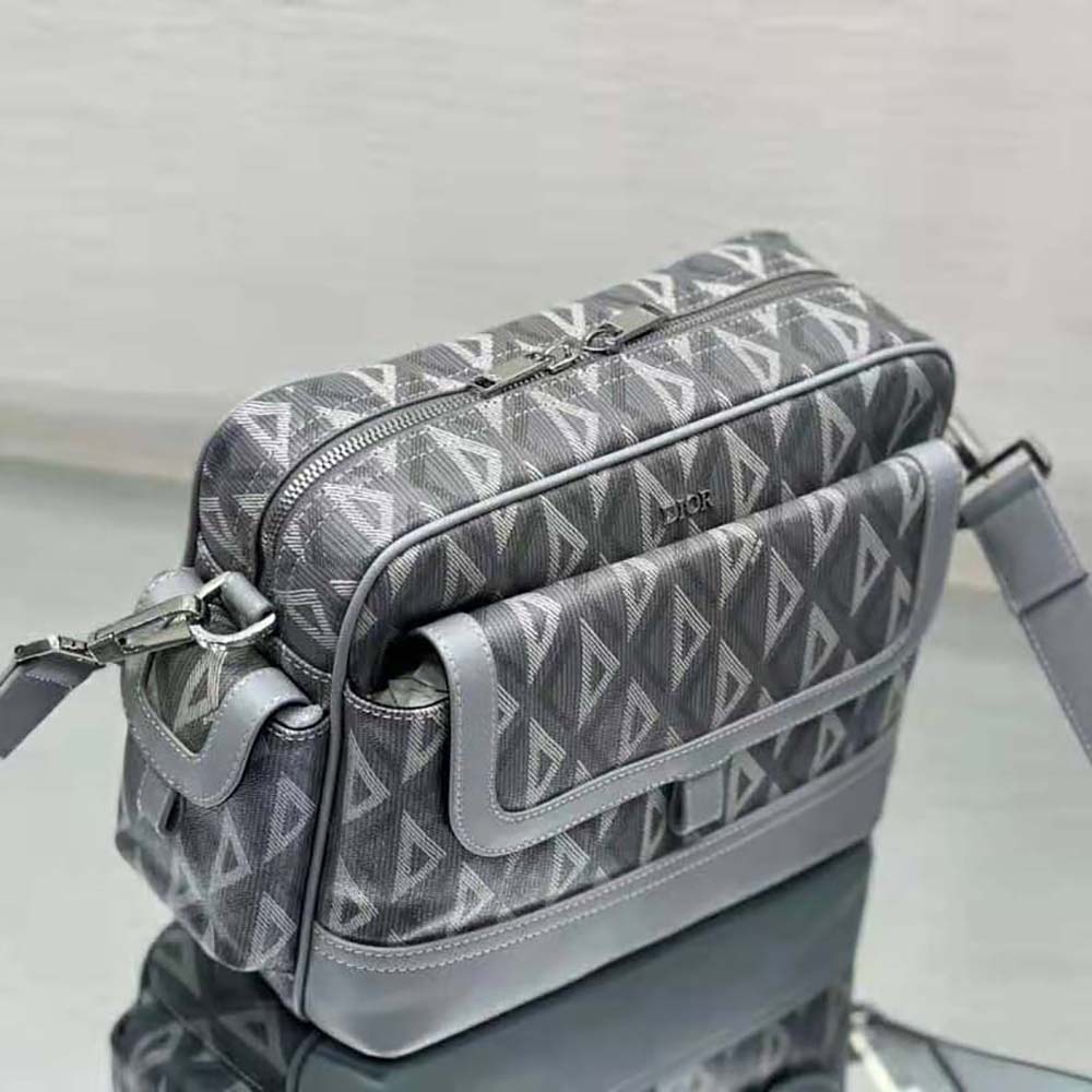 Dior Men Hit the Road Messenger Pouch Dior Gray CD Diamond Canvas and Smooth Calfskin - image 5